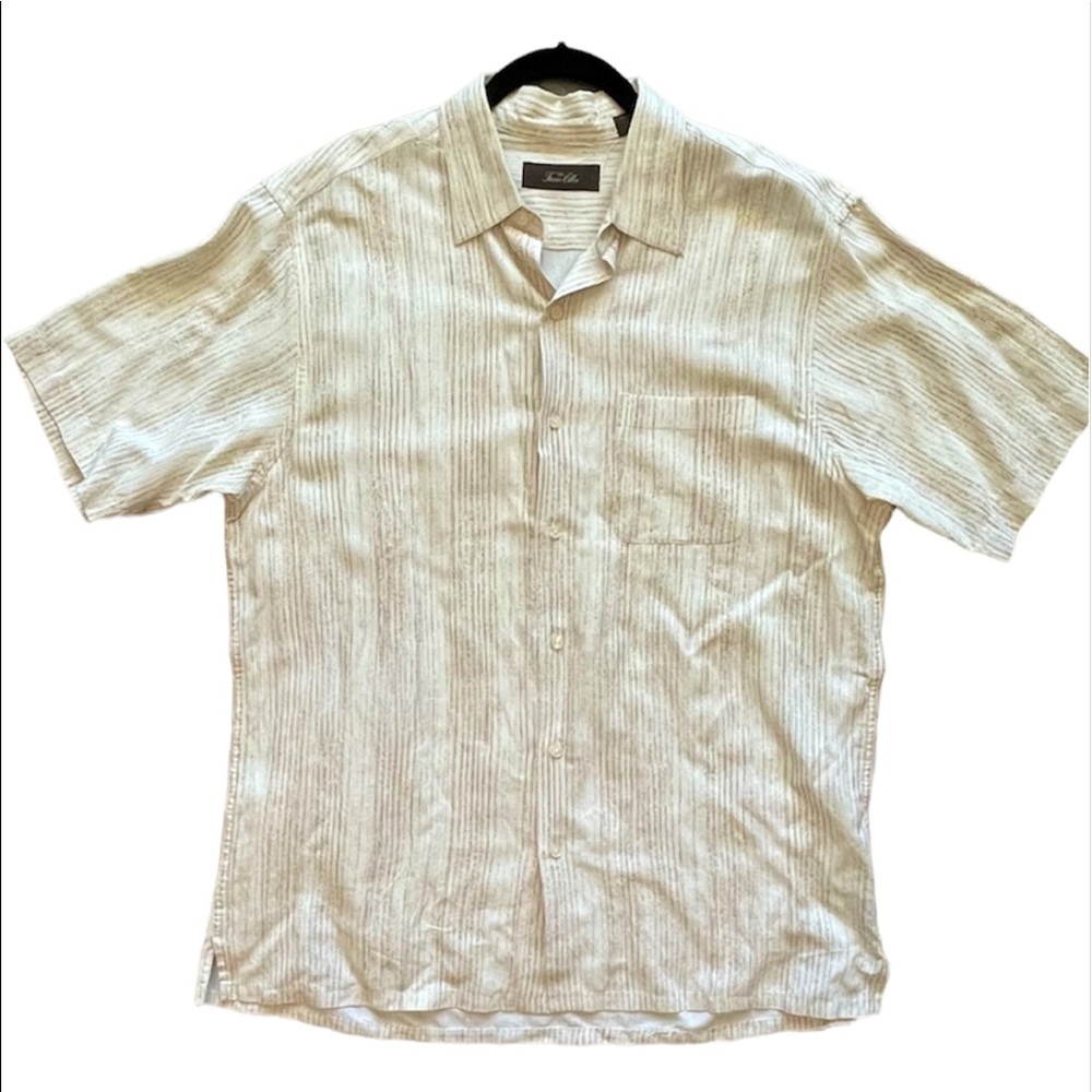 Tasso Elba Men’s Large Silk Button-down Shirt